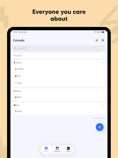 Friendo - Friend Notes & Plan ekran görüntüsü