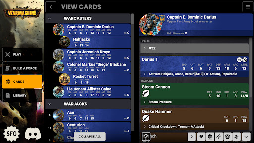 Warmachine App ekran görüntüsü