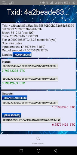 Bitcoin tracer ekran görüntüsü
