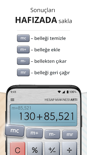 Hesap Makinesi Plus ile Geçmiş ekran görüntüsü