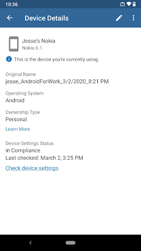Intune Şirket Portalı ekran görüntüsü