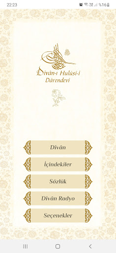 Dîvân-ı Hulûsî-i Dârendevî ekran görüntüsü