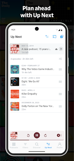 Pocket Casts - Podcast App ekran görüntüsü