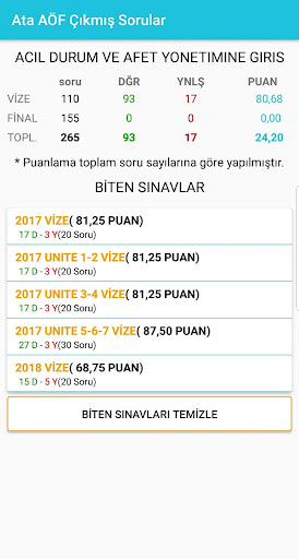 ATA AÖF ÇIKMIŞ SORULAR ekran görüntüsü