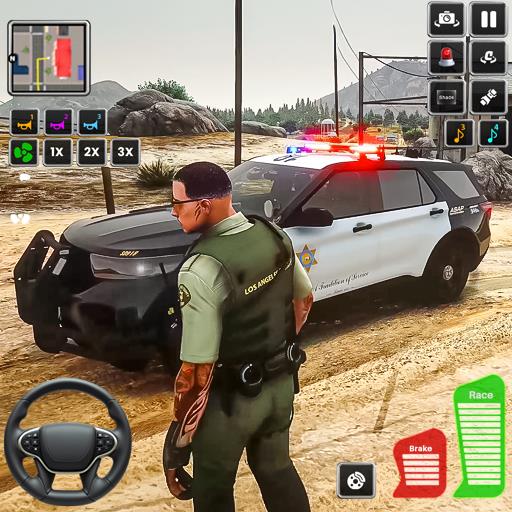 Highway Police Car Patrol Game