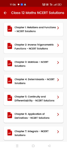Class 12 Maths NCERT Solutions ekran görüntüsü