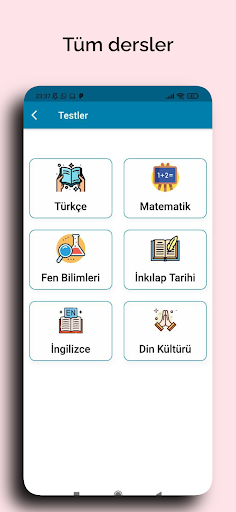 8. Sınıf (LGS) Test Çözme ekran görüntüsü