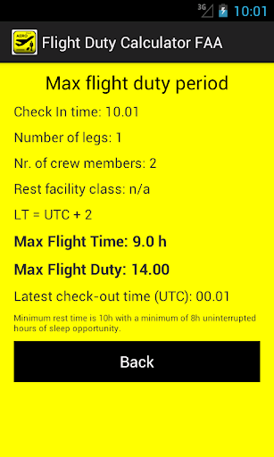 Flight Duty Calculator (FAA) ekran görüntüsü
