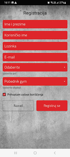 Pobednik gym ekran görüntüsü