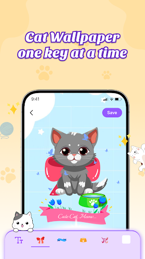 Cat Keyboard - Cute Kitty Skin ekran görüntüsü