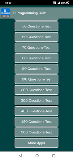 R Programming Quiz ekran görüntüsü