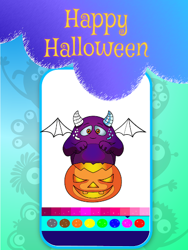 Kids Coloring: Halloween Monst ekran görüntüsü