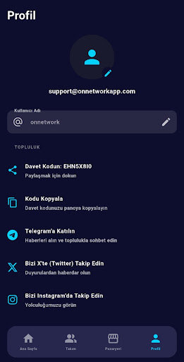 ON Network ekran görüntüsü