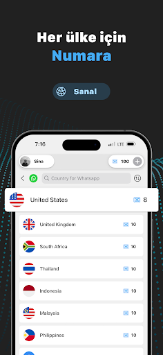VSim - SMS Doğrulama ekran görüntüsü