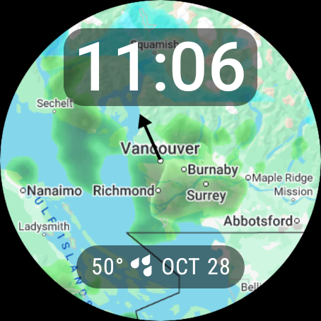 Weather Radar Watch Face ekran görüntüsü