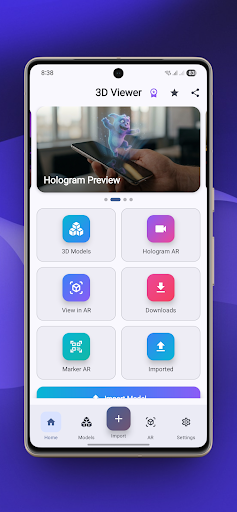 3D Viewer Pro - AR & Hologram ekran görüntüsü