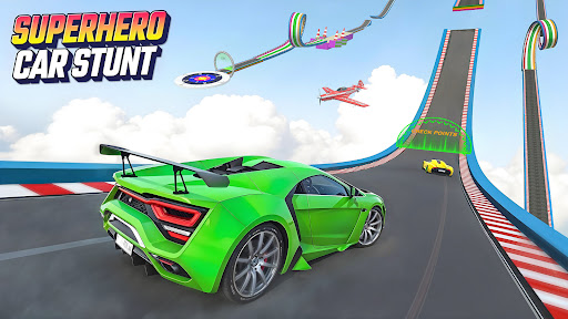 Superhero Car Ramp Stunt Games ekran görüntüsü