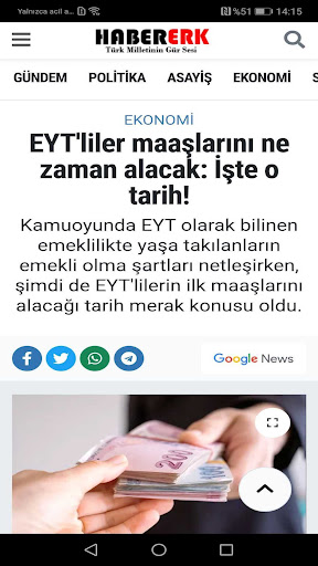 Habererk ekran görüntüsü