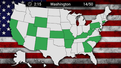 US States Quiz: 50 States Map ekran görüntüsü
