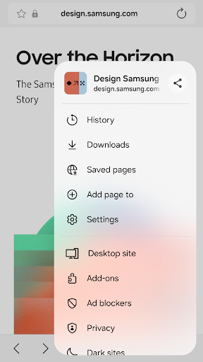 Samsung Internet Browser Beta ekran görüntüsü