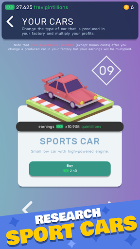 Car Industry Tycoon: Idle Sim ekran görüntüsü