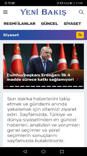 Yeni Bakış ekran görüntüsü
