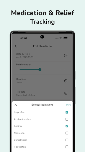 Headache Migraine Diary ekran görüntüsü