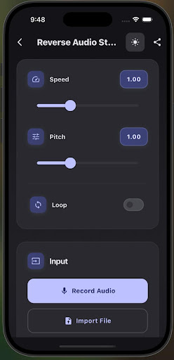 Reverse Audio Studio ekran görüntüsü