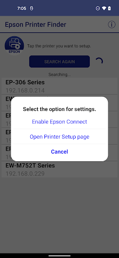 Epson Printer Finder ekran görüntüsü