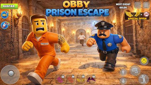 Obby Prison Escape Parkour 3d ekran görüntüsü