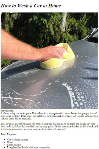 How to Wash a Car ekran görüntüsü