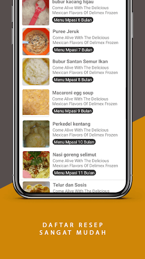 Menu Mpasi 6-13 bulan ekran görüntüsü