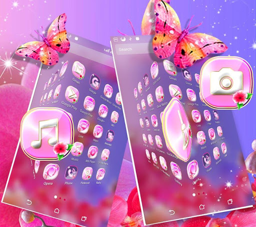 Flower Butterfly LauncherTheme ekran görüntüsü