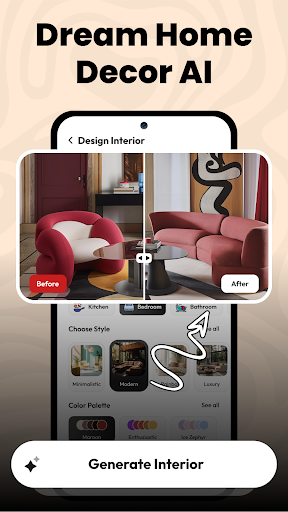 AI Interior Design Home Decor ekran görüntüsü