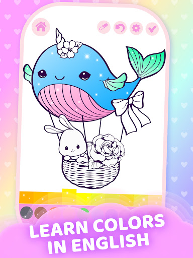 Sparkling Unicorns Color Book ekran görüntüsü
