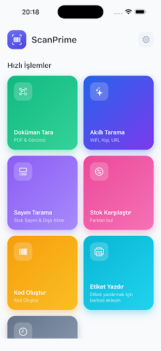 Scanvera: QR, PDF ve Stok ekran görüntüsü