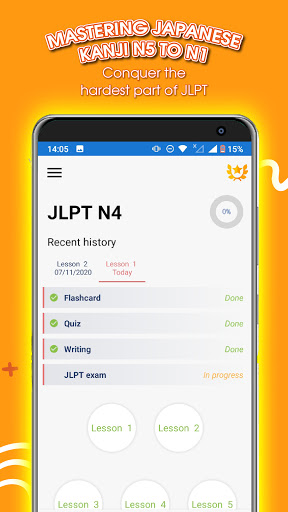 Study Kanji N5 - N1: Janki ekran görüntüsü