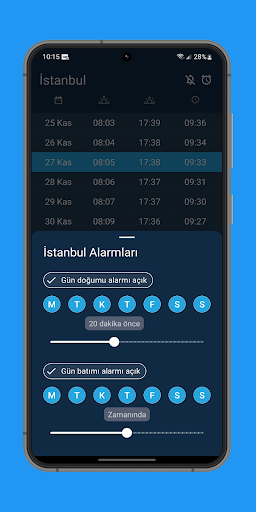 Gün Doğum ve Gün Batım Saati ekran görüntüsü