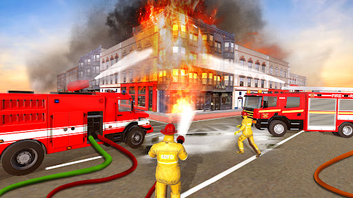 911 Fire Truck Games Simulator ekran görüntüsü