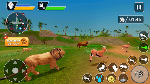 Lion Games Animal Simulator 3D ekran görüntüsü