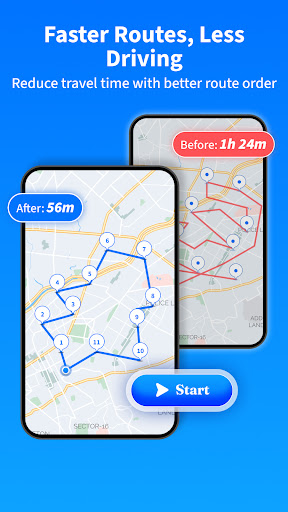 Multi Stop Map Route Planner ekran görüntüsü