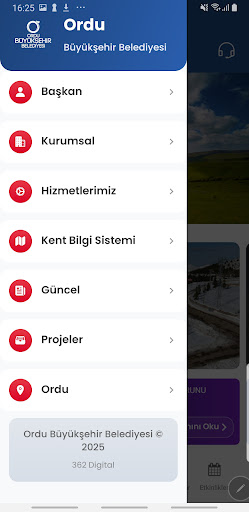 Ordu Büyükşehir Belediyesi ekran görüntüsü