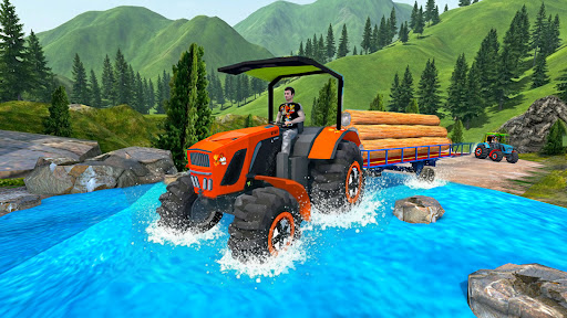 Offroad Tractor Trolley Game ekran görüntüsü