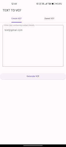 Text to VCF ekran görüntüsü