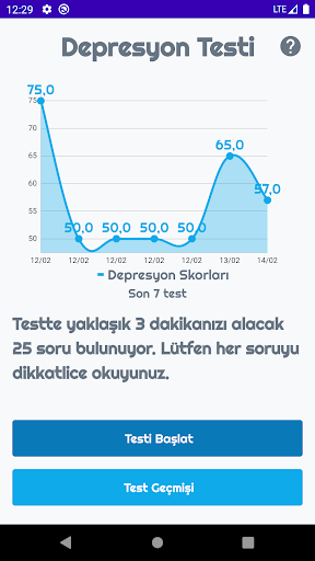 Depresyon Testi ekran görüntüsü