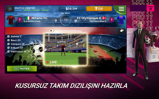 Pro 11 - Futbol Menajeri ekran görüntüsü