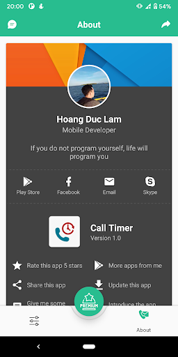 Call Timer ekran görüntüsü