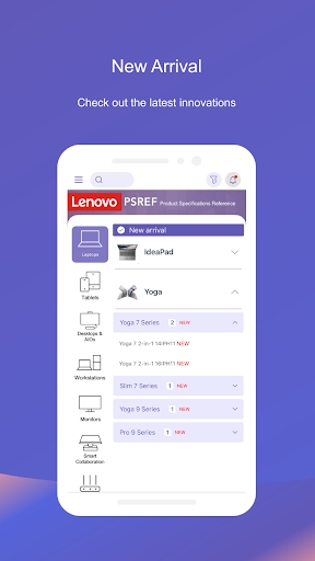 Lenovo PSREF ekran görüntüsü