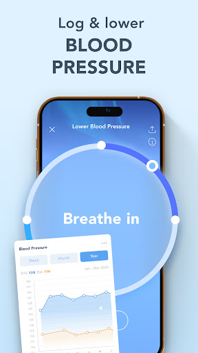 Kan basıncı app BreathNow ekran görüntüsü
