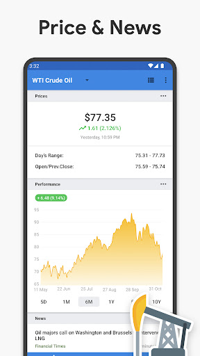 Crude Oil Price ekran görüntüsü